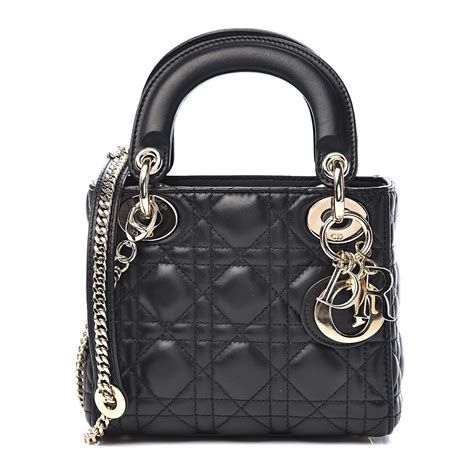 dior lady black lambskin street style|dior lambskin bag.